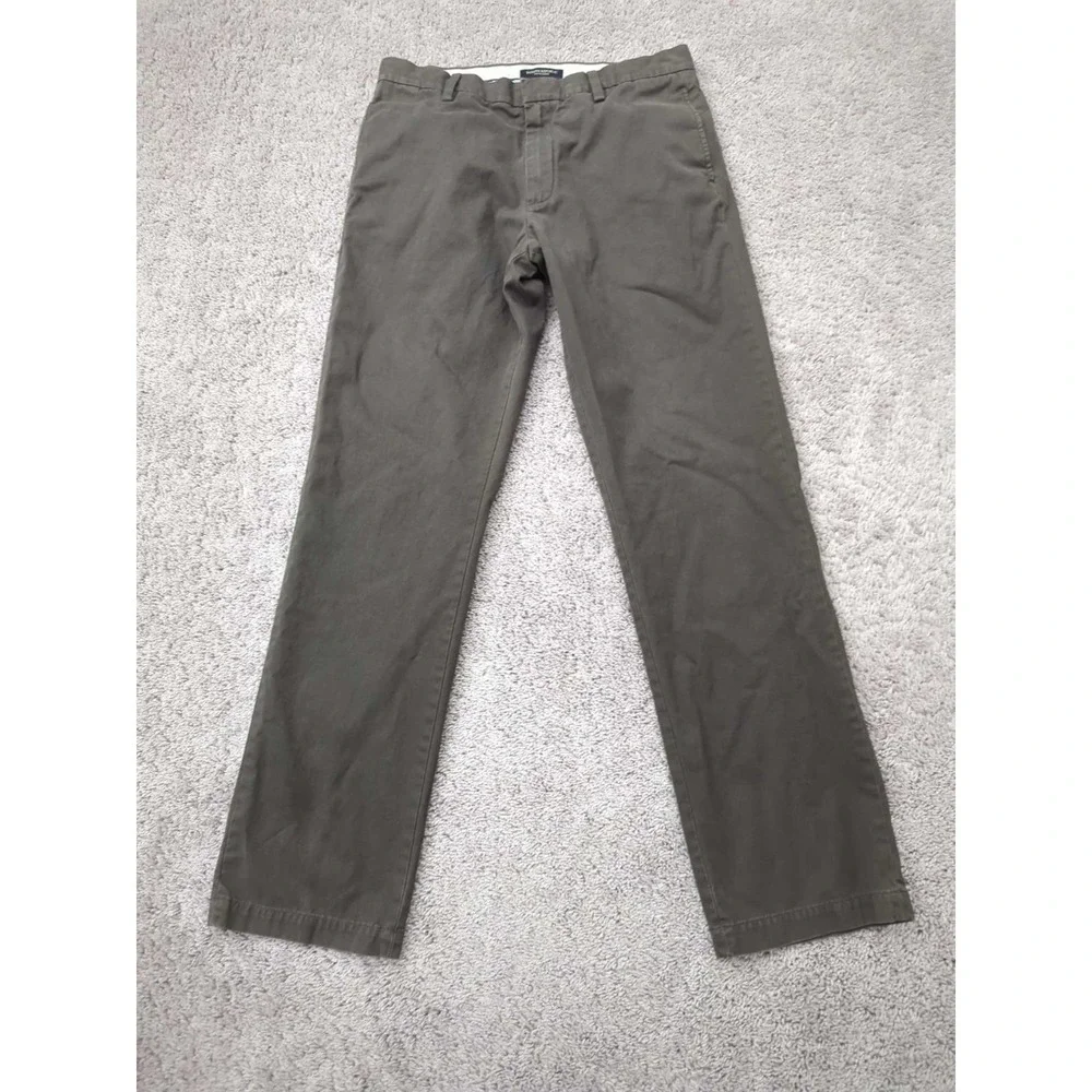 Banana Republic Gavin Chino Pants Mens 33/34 Brown‎ Straight Leg Formal Casual